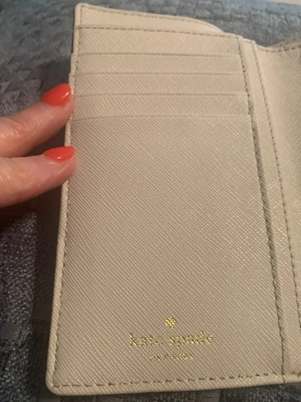 Kate Spade Small Wallet Ivory Leather